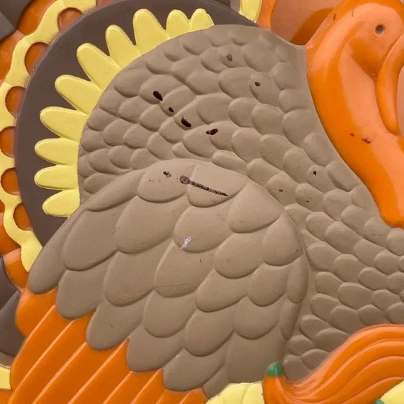 Vintage 1980s Thanksgiving Turkey Plastic Adjustable Napkin Holder - Picture 3 of 6